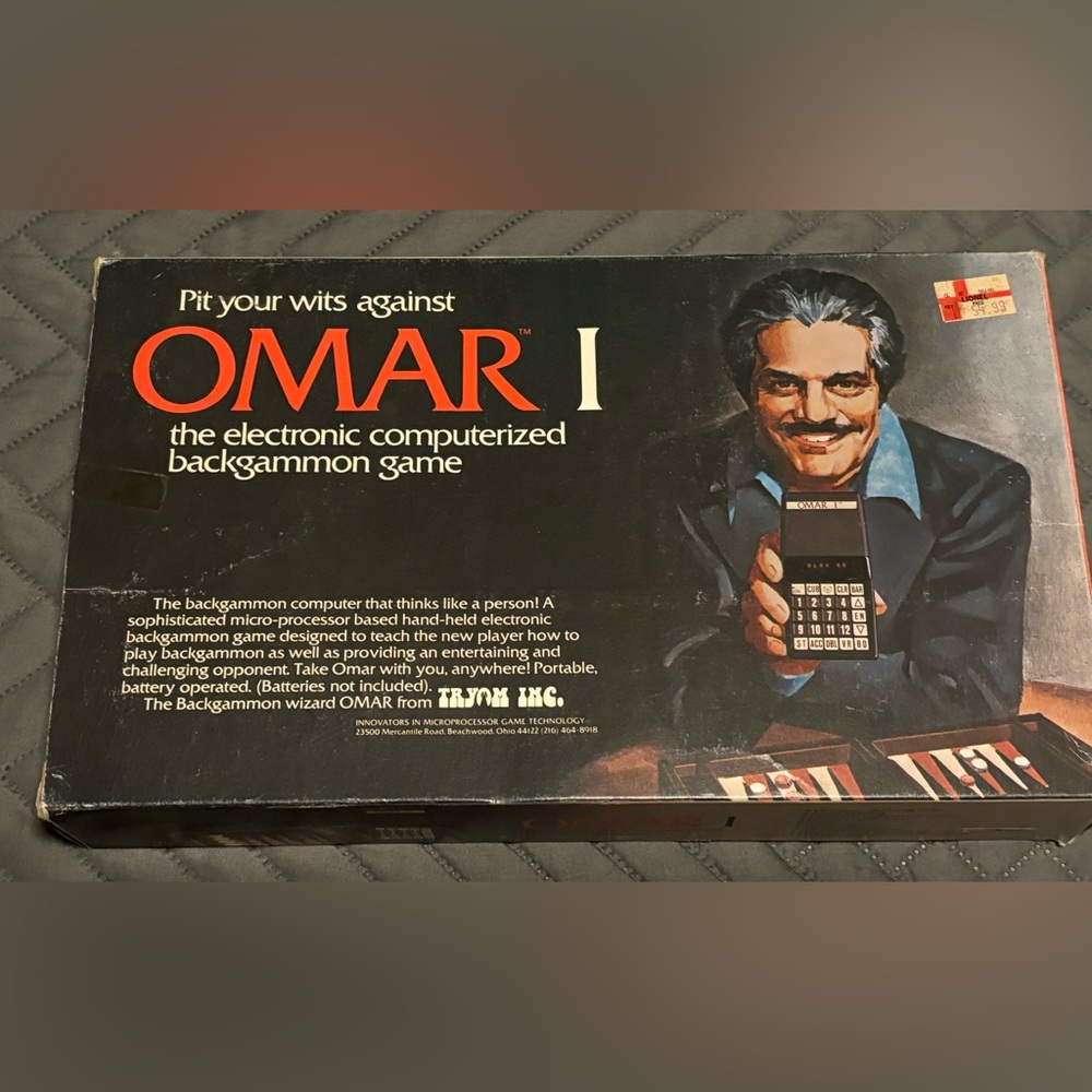 Tryom Omar IBackgammon Electronic‎ Game Handheld Vintage Complete Working RARE